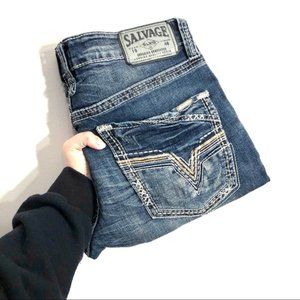 Mens Buckle Salvage Jeans 32R